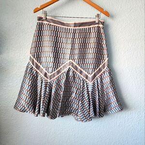 STUDIO M silk asymmetrical hem side zip luxecore skirt